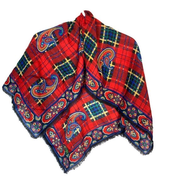 Vintage Charter Club Macy 100% Wool Scarf Large - Picture 1 of 11